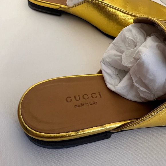 Gold Gucci mule - Picture 5 of 8